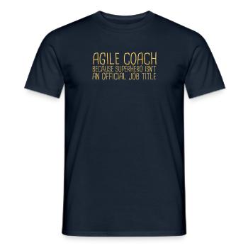 "Agile Coach Superhero | Agile" - Männer T-Shirt - Navy - Vorne - AI Model Male 178 light (178cm)
