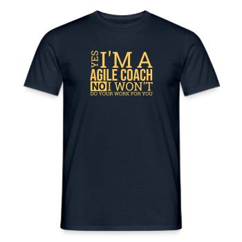 "Agile Coach Work | Agile" - Männer T-Shirt - Navy - Vorne - AI Model Male 178 light (178cm)