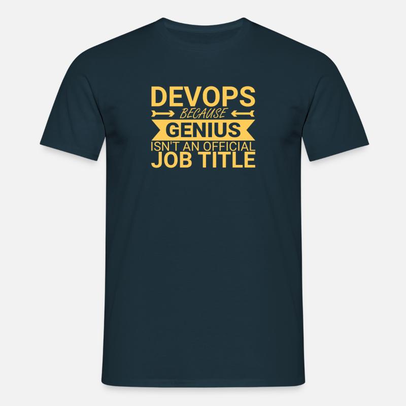 "DevOps Genius | Software Development" - Men's T-Shirt - navy