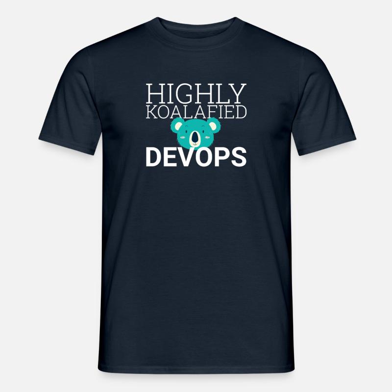 "DevOps Koalafied | Rozwój oprogramowania" - T-shirt męski - granatowy