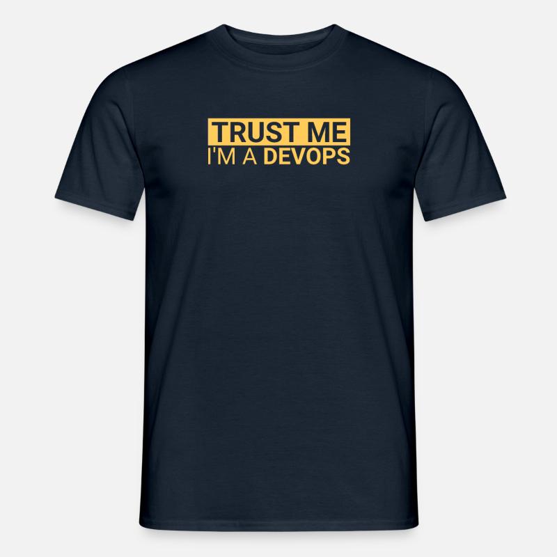 "DevOps Trust | Softwareentwicklung" - Männer T-Shirt - Navy