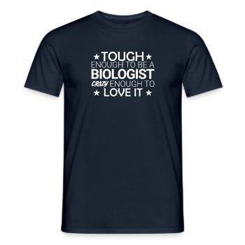 "Biologist Crazy | Biology" - Men's T-Shirt - navy - Front - AI Model Male 178 light (178cm)