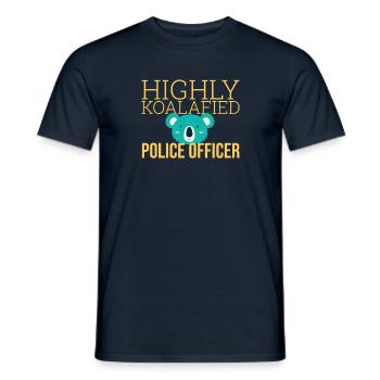 « L’officier de police Koalafied | Police » - T-shirt homme - marine - Devant - AI Model Male 178 light (178cm)