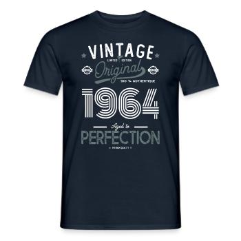 1964 vintage original gift birthday 58 years - Men's T-Shirt - navy - Front - AI Model Male 178 light (178cm)