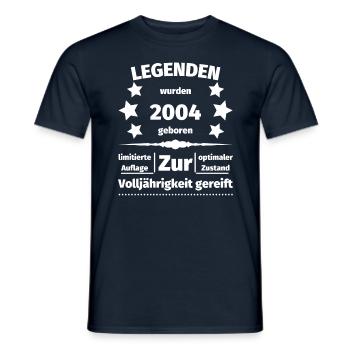 18. Geburtstag Jahrgang 2004 - Männer T-Shirt - Navy - Vorne - AI Model Male 178 light (178cm)