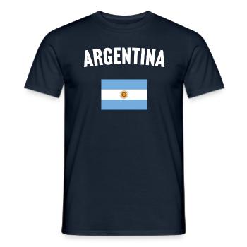 Argentina Flag - Men's T-Shirt - navy - Front - AI Model Male 178 light (178cm)