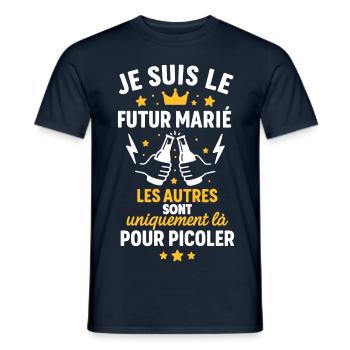 Je suis le futur marié EVG enterrement vie garçon - T-shirt homme - marine - Devant - AI Model Male 178 light (178cm)