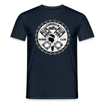 Corsica riders Club - T-shirt homme - marine - Devant - AI Model Male 178 light (178cm)