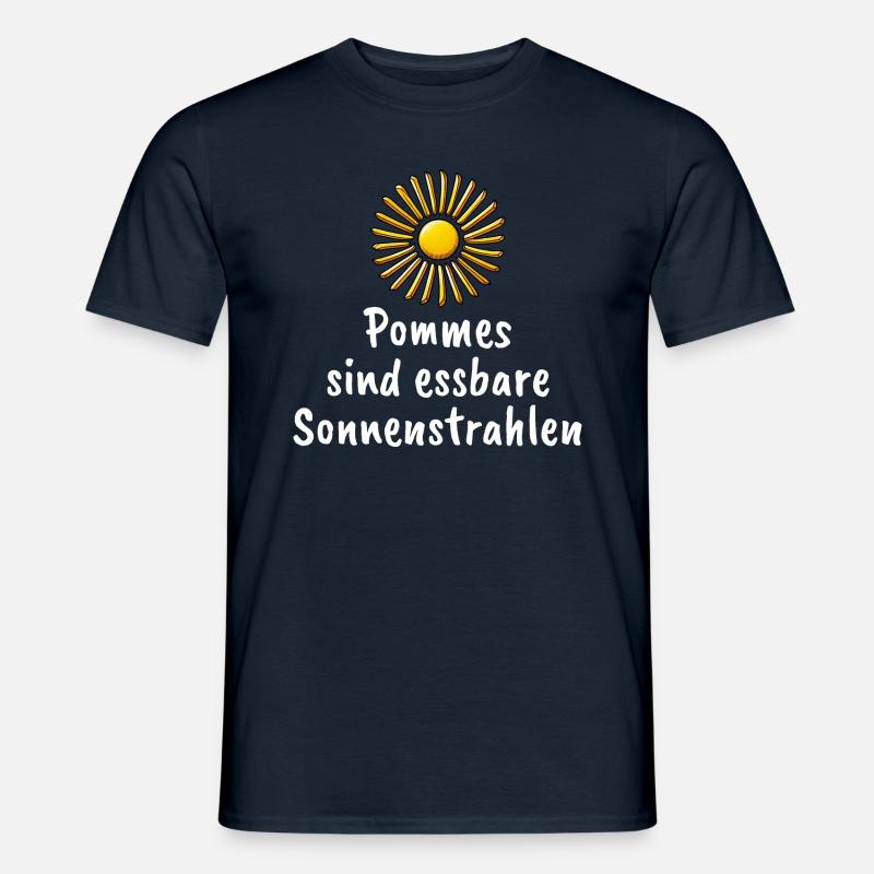 Pommes Essbare Sonnenstrahlen Lustiger Spruch - Männer T-Shirt - Navy