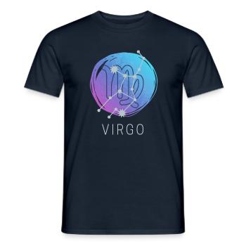 Horoscope du zodiaque Vierge Signe du zodiaque - T-shirt homme - marine - Devant - AI Model Male 178 light (178cm)