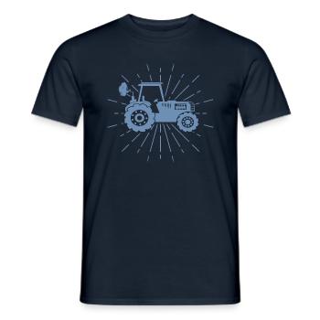 Silhouette de tracteur Minimaliste Agriculture - T-shirt homme - marine - Devant - AI Model Male 178 light (178cm)