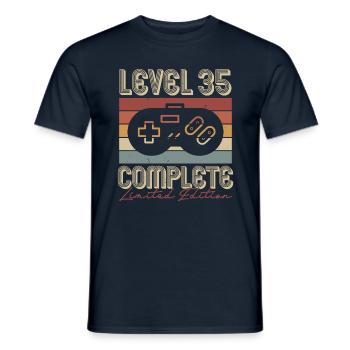 35 Anniversaire 35 ans Cadeau rétro - T-shirt homme - marine - Devant - AI Model Male 178 light (178cm)