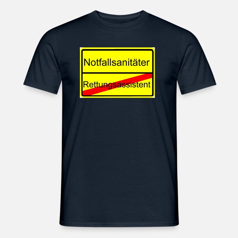 Vom Rettungsassistent zum Notfallsanitäter - Männer T-Shirt - Navy