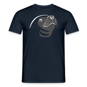 Robbe süsse Geschenkidee Robben Seelöwe Nordsee - Männer T-Shirt - Navy - Vorne - AI Model Male 178 light (178cm)