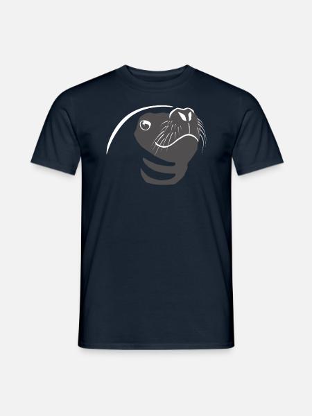 Robbe süsse Geschenkidee Robben Seelöwe Nordsee - Männer T-Shirt - Navy