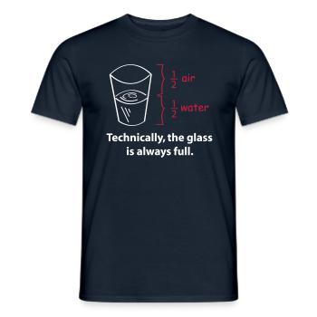 The Glass is always full - Männer T-Shirt - Navy - Vorne - AI Model Male 178 light (178cm)