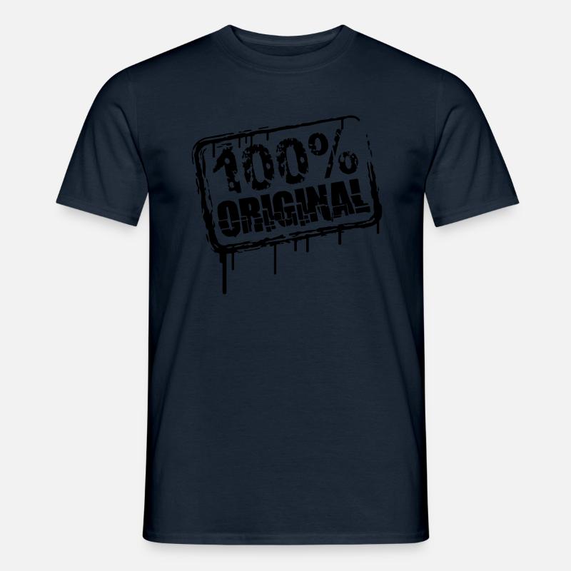 100 % Original Stempel Cool - Männer T-Shirt - Navy
