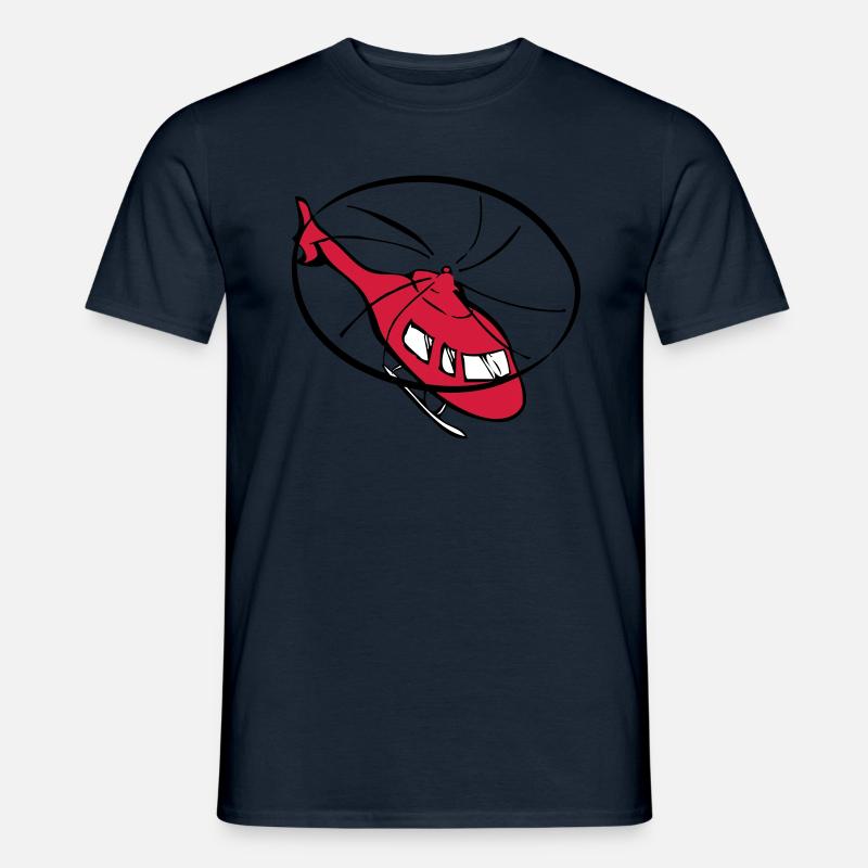 Flight, flying , helicopter - Men’s T-shirt - navy