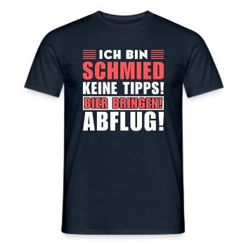 Ich bin Schmied - Keine Tipps! Bier bringen! - Männer T-Shirt - Navy - Vorne - AI Model Male 178 light (178cm)