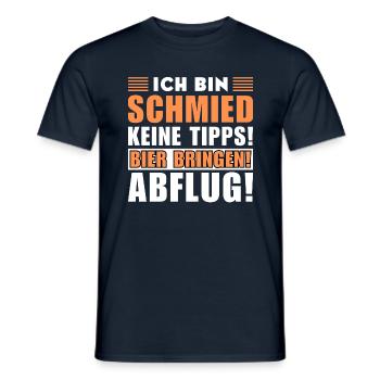 Ich bin Schmied - Keine Tipps! Bier bringen - Männer T-Shirt - Navy - Vorne - AI Model Male 178 light (178cm)