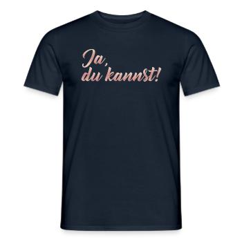 Ja, du kannst! - Männer T-Shirt - Navy - Vorne - AI Model Male 178 light (178cm)