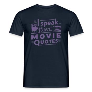 Cinema Lover Saying Minimalist Silhouette - Men's T-Shirt - navy - Front - AI Model Male 178 light (178cm)