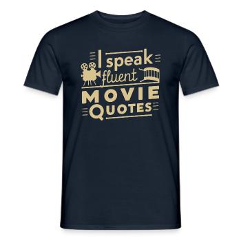 Cinema Lover Saying Minimalist Silhouette - Men's T-Shirt - navy - Front - AI Model Male 178 light (178cm)