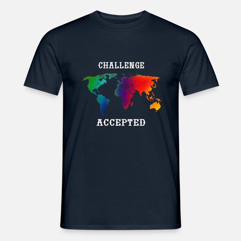 Weltreise Challenge Accepted - Männer T-Shirt - Navy