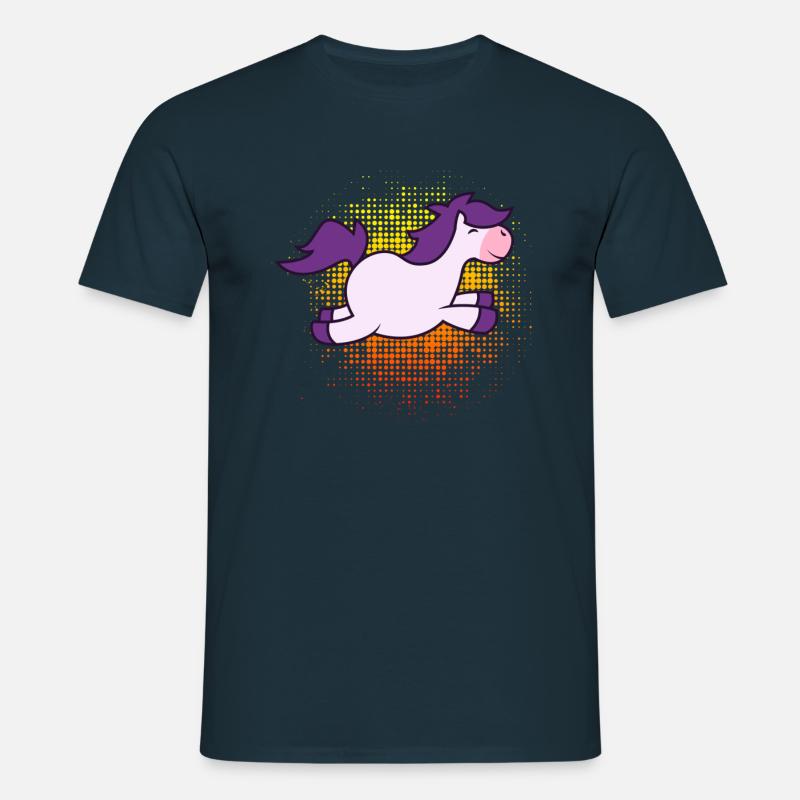Pferd - Männer T-Shirt - Navy