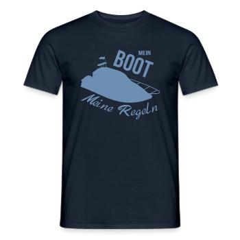 My Boat My Rules Motorboat - Men's T-Shirt - navy - Front - AI Model Male 178 light (178cm)