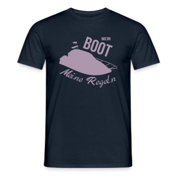 My Boat My Rules Motorboat - Men's T-Shirt - navy - Front - AI Model Male 178 light (178cm)