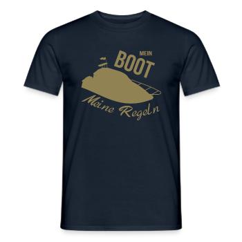 My Boat My Rules Motorboat - Men's T-Shirt - navy - Front - AI Model Male 178 light (178cm)