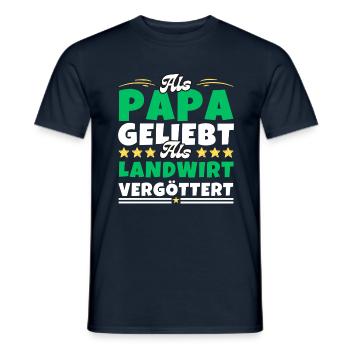 Als Papa geliebt, als Landwirt vergöttert - Männer T-Shirt - Navy - Vorne - AI Model Male 178 light (178cm)
