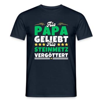 Als Papa geliebt, als Steinmetz vergöttert - Männer T-Shirt - Navy - Vorne - AI Model Male 178 light (178cm)
