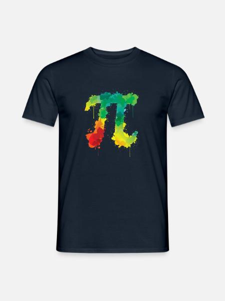 Pi, Symbol, Mathe, Unendlichkeit, Irrationale Zahl - Männer T-Shirt - Navy