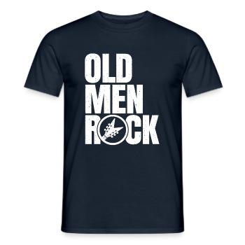 Old Men Rock Geschenk Rocker - Männer T-Shirt - Navy - Vorne - AI Model Male 178 light (178cm)