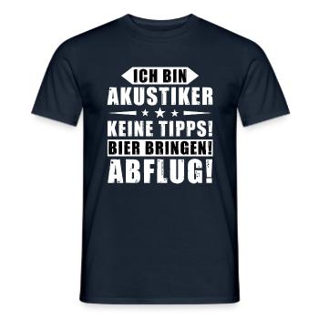 Ich bin Akustiker - Keine Tipps! Bier bringen - Männer T-Shirt - Navy - Vorne - AI Model Male 178 light (178cm)