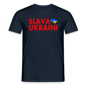 Slava ukraini - Men's T-Shirt - navy - Front - AI Model Male 178 light (178cm)