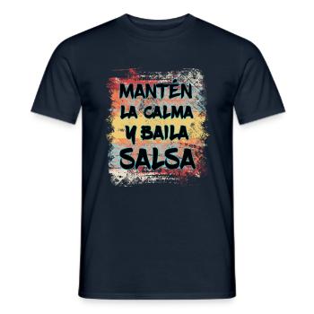 Dance Salsa - Salsa Tanz Geschenk - Männer T-Shirt - Navy - Vorne - AI Model Male 178 light (178cm)