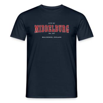 Middelburg - T-shirt homme - marine - Devant - AI Model Male 178 light (178cm)