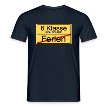 6. Klasse Sechstklässler Schulkind Realschule - Männer T-Shirt - Navy - Vorne - AI Model Male 178 light (178cm)