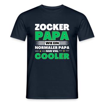 Zocker Papa wie ein normaler nur viel cooler - Männer T-Shirt - Navy - Vorne - AI Model Male 178 light (178cm)