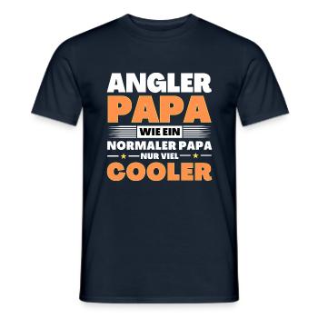 Angler Papa wie ein normaler nur viel cooler - Männer T-Shirt - Navy - Vorne - AI Model Male 178 light (178cm)