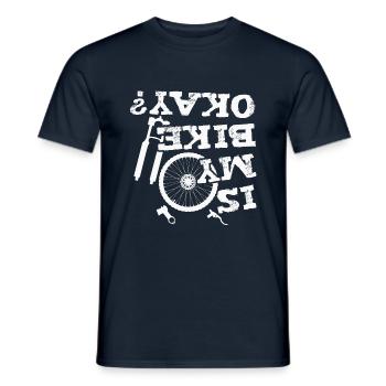 Mountainbiker MTB Fahrrad Biker Radfahrer Geschenk - Männer T-Shirt - Navy - Vorne - AI Model Male 178 light (178cm)