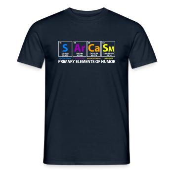 Sarcasm sarcasm periodic table physics chemistry - Men's T-Shirt - navy - Front - AI Model Male 178 light (178cm)