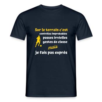 Humour football idée cadeau foot - T-shirt homme - marine - Devant - AI Model Male 178 light (178cm)