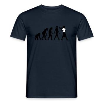 evolution_kellnerin_122013_a_2c - Männer T-Shirt - Navy - Vorne - AI Model Male 178 light (178cm)