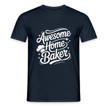 Super Baker Papas Club Dad bakes best - Men's T-Shirt - navy - Front - AI Model Male 178 light (178cm)