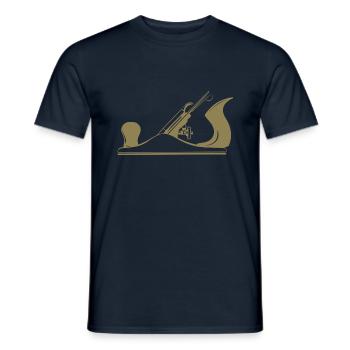 Schreiner Werkzeug Hobel Design - Männer T-Shirt - Navy - Vorne - AI Model Male 178 light (178cm)