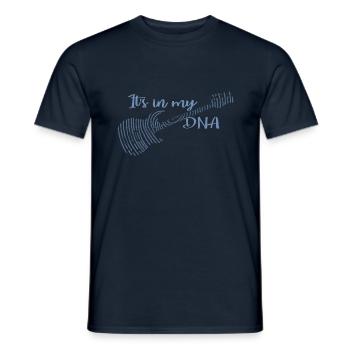 Music Electric guitar is in my DNA guitarist - Men's T-Shirt - navy - Front - AI Model Male 178 light (178cm)